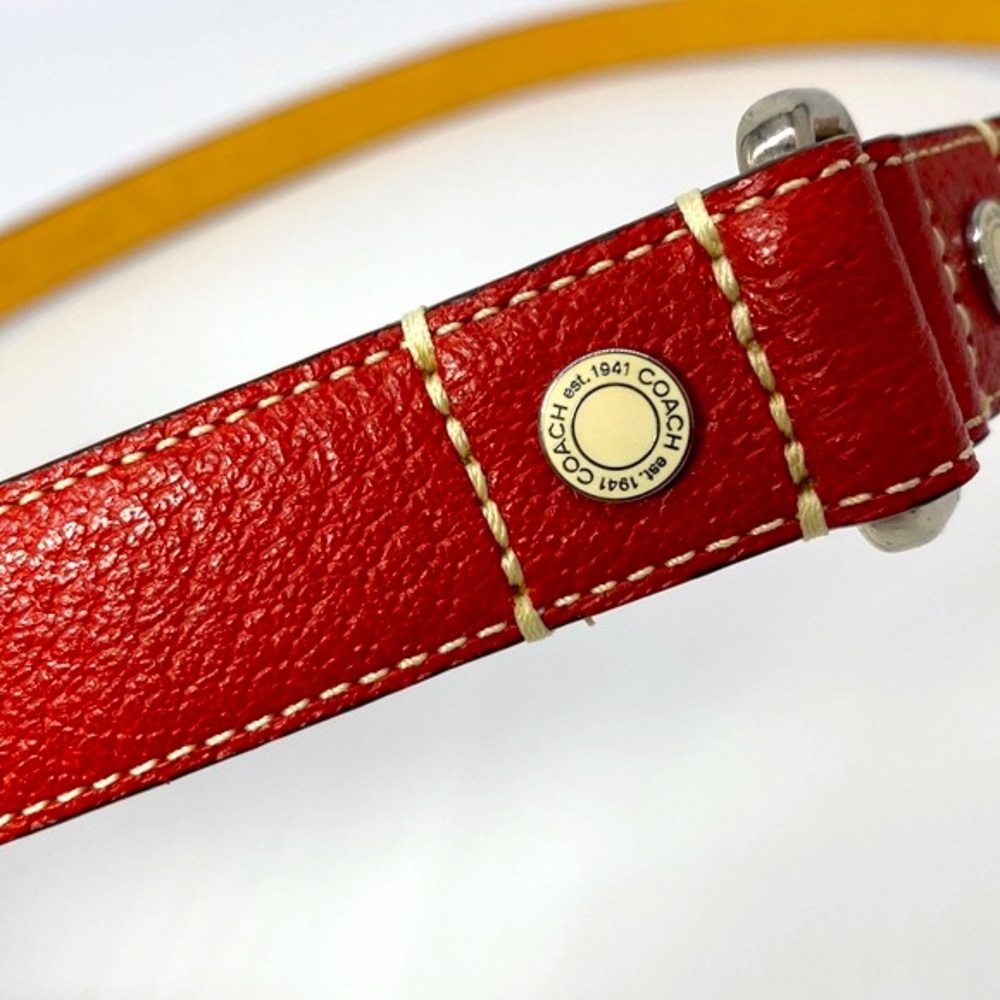 Coach Red Leather dog leash